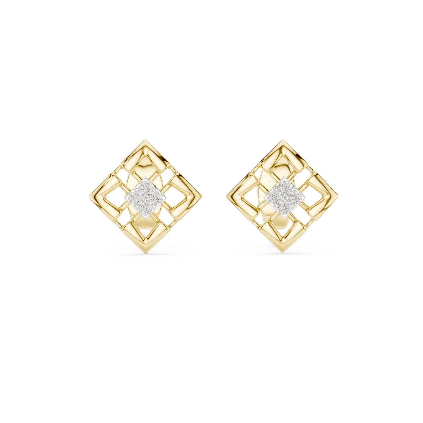 Round Stud Lab Grown Diamond Earrings