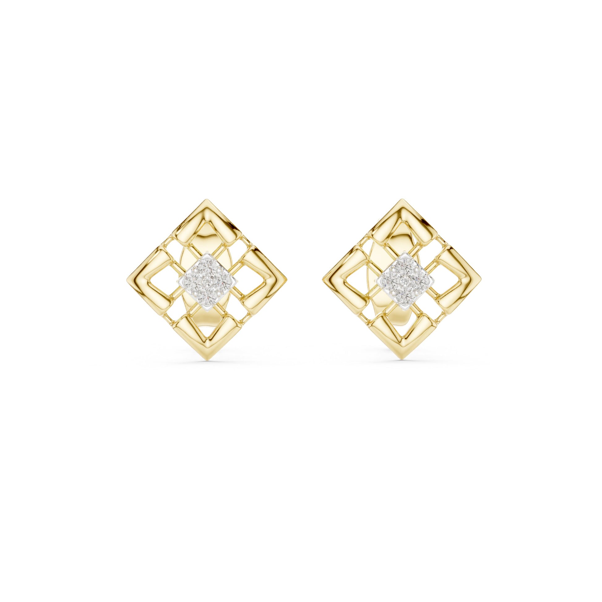 Round Stud Lab Grown Diamond Earrings