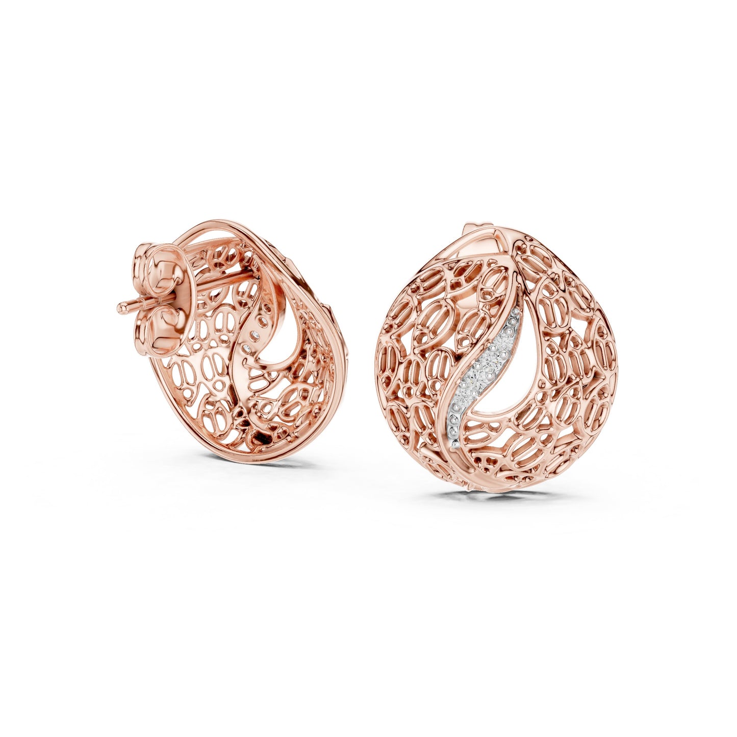 Round Hoop Lab Grown Diamond Earrings