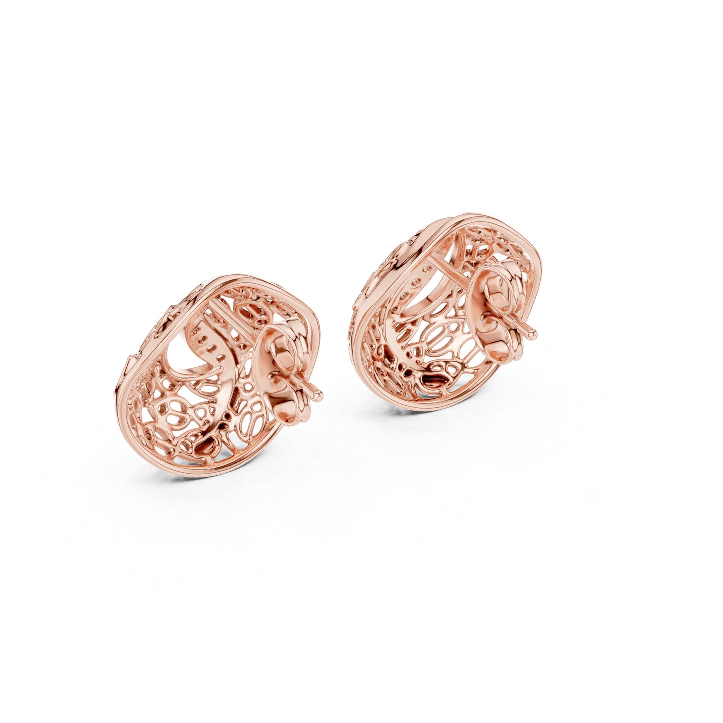 Round Hoop Lab Grown Diamond Earrings
