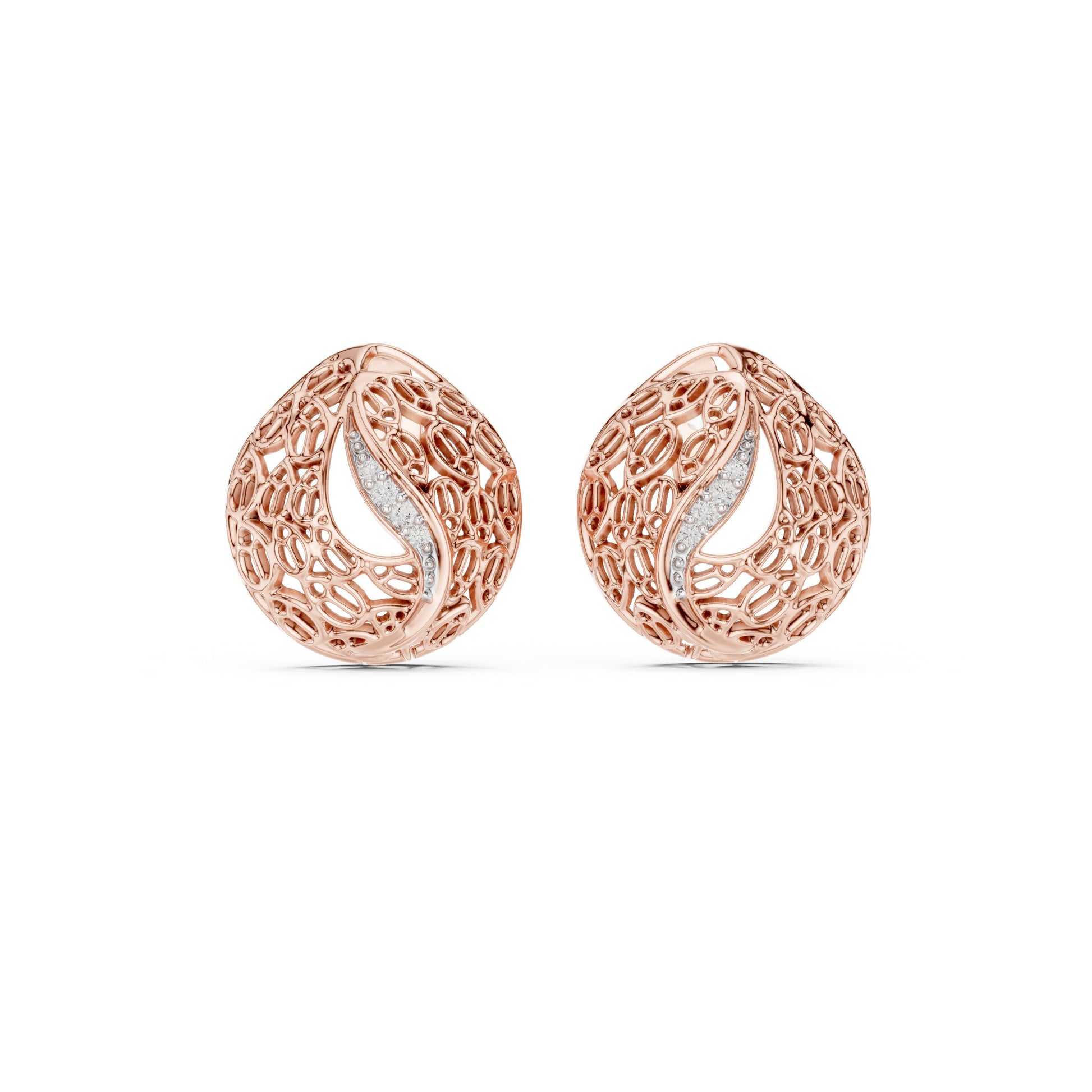 Round Hoop Lab Grown Diamond Earrings