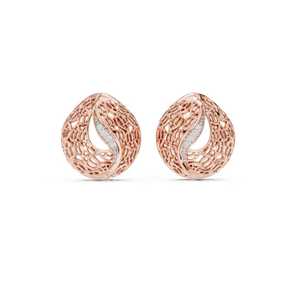 Round Hoop Lab Grown Diamond Earrings