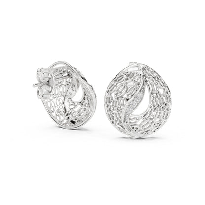 Round Hoop Lab Grown Diamond Earrings