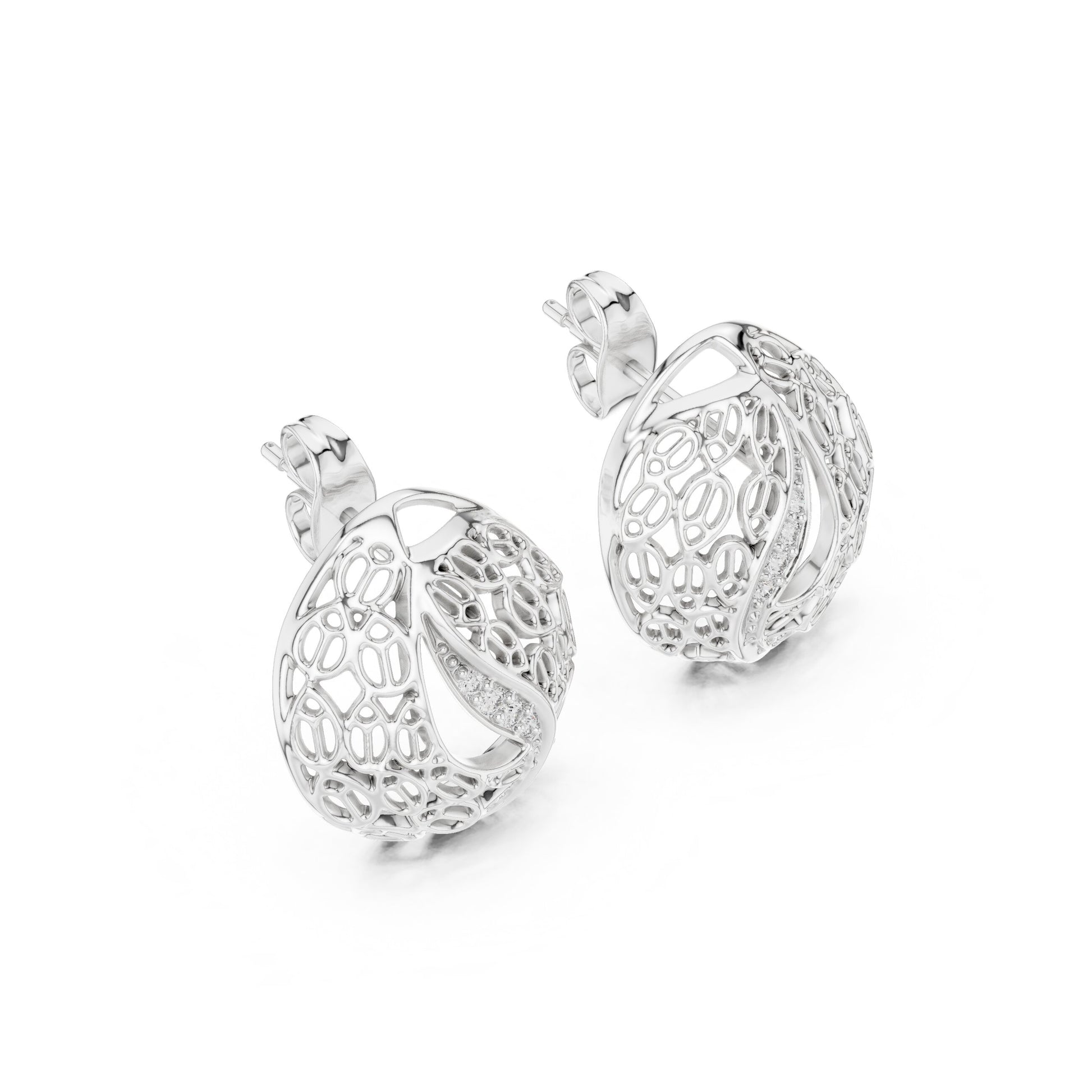 Round Hoop Lab Grown Diamond Earrings