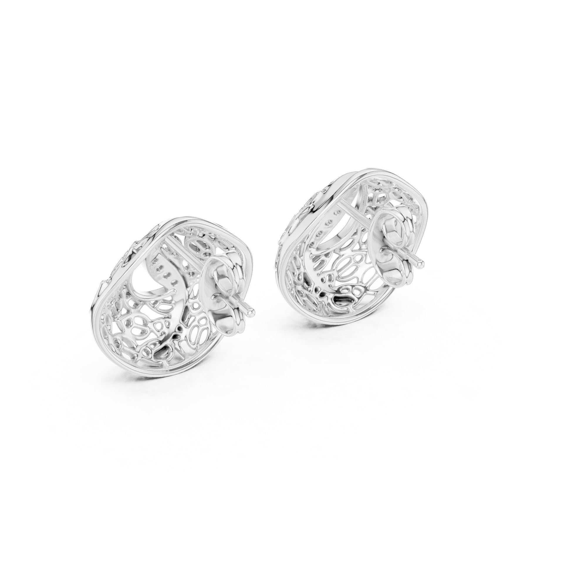 Round Hoop Lab Grown Diamond Earrings