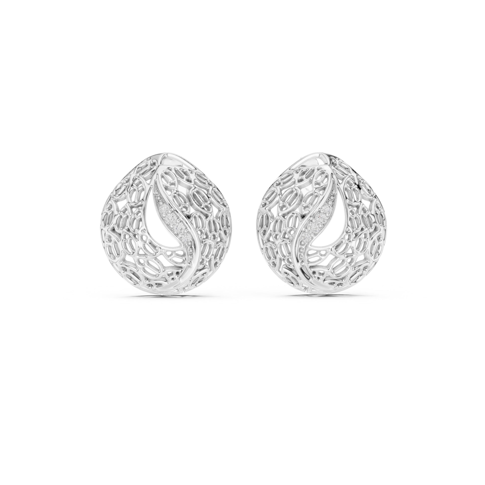 Round Hoop Lab Grown Diamond Earrings