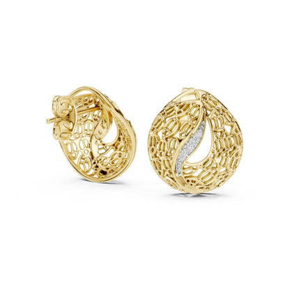 Round Hoop Lab Grown Diamond Earrings