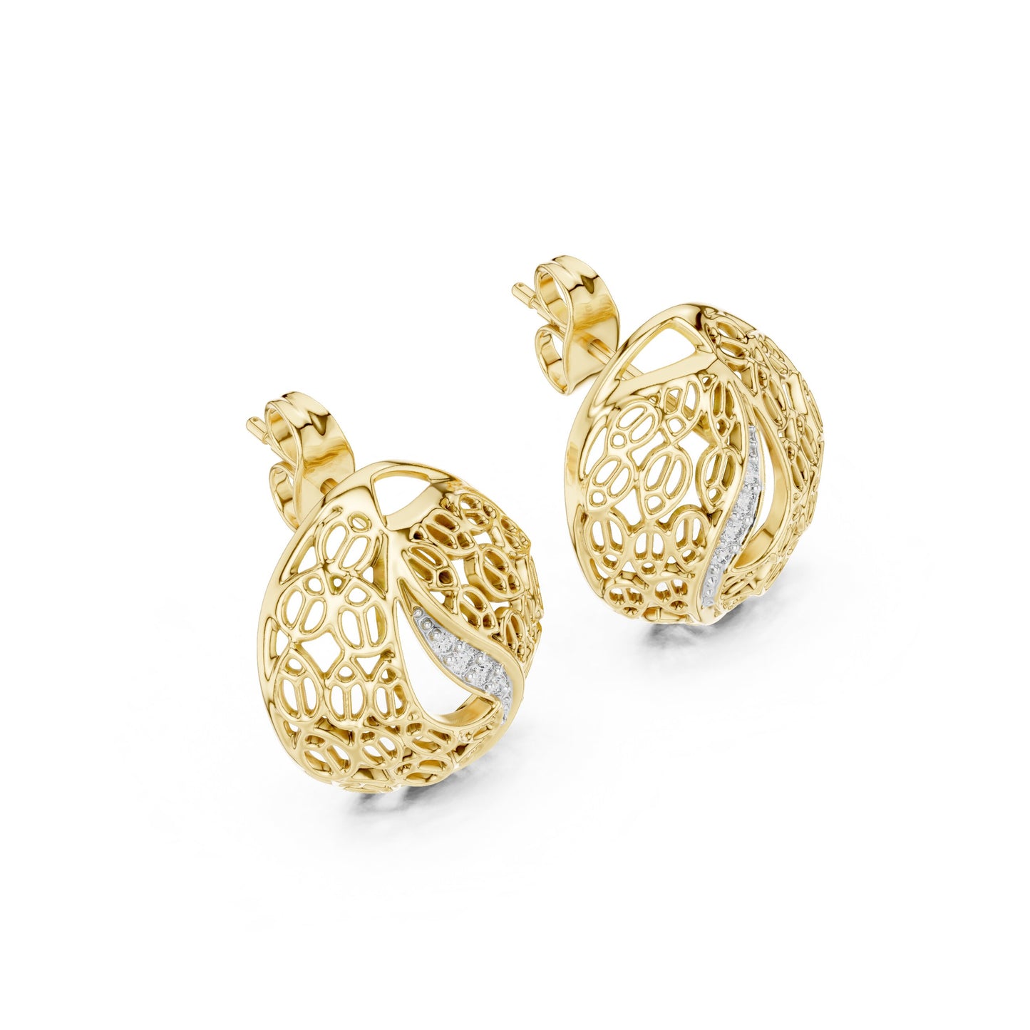 Round Hoop Lab Grown Diamond Earrings