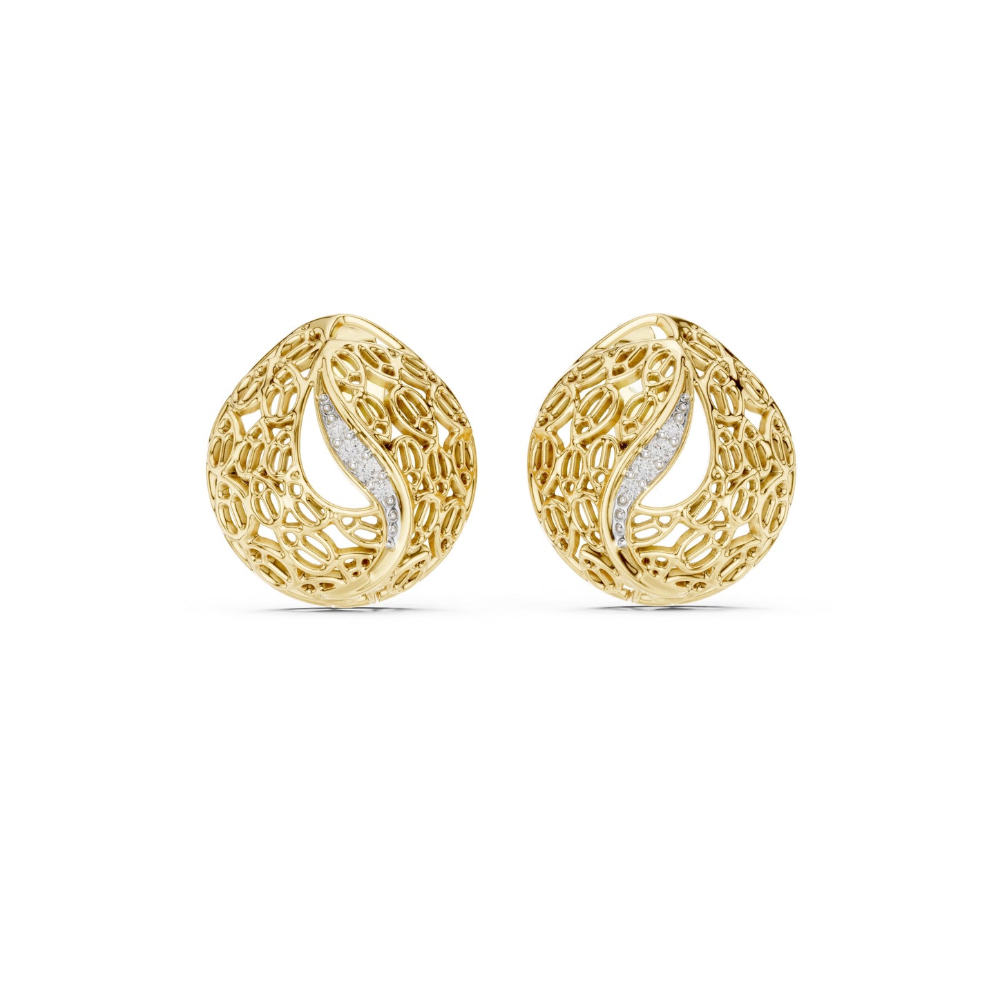 Round Hoop Lab Grown Diamond Earrings