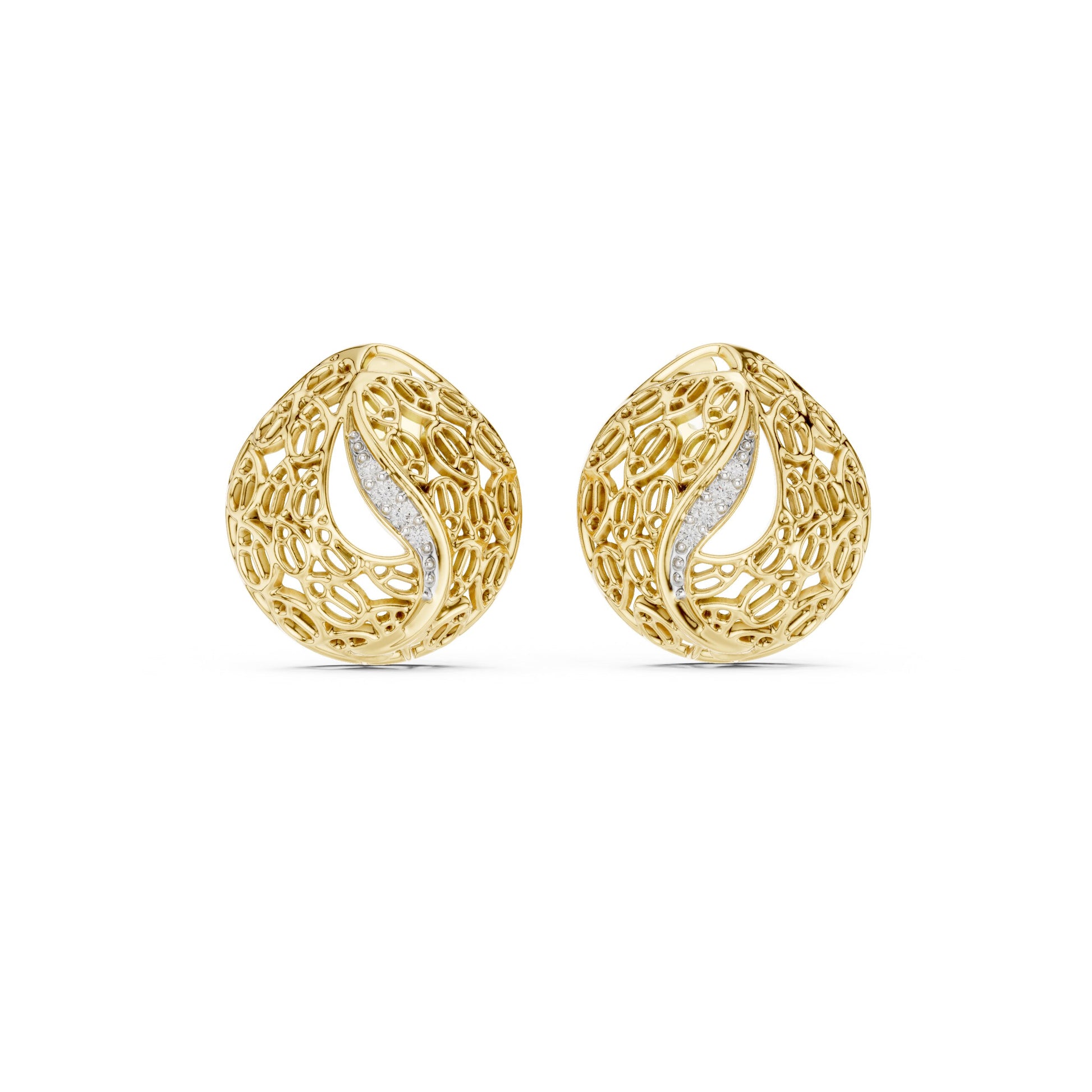 Round Hoop Lab Grown Diamond Earrings