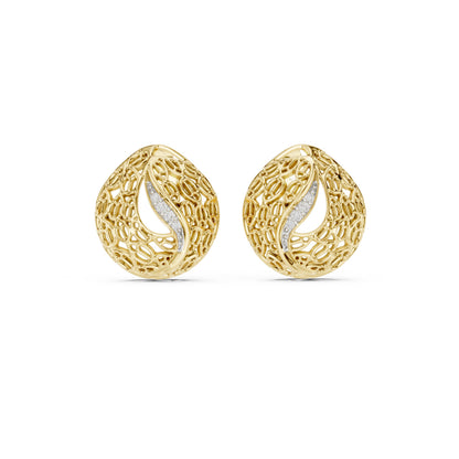 Round Hoop Lab Grown Diamond Earrings