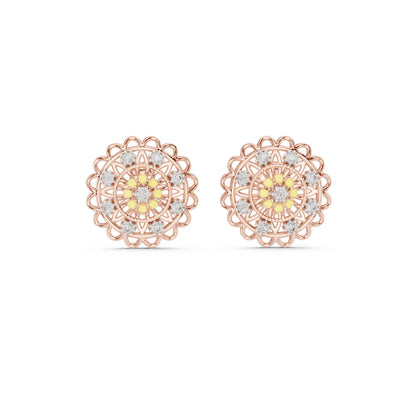 Round Stud Lab Grown Diamond Earrings