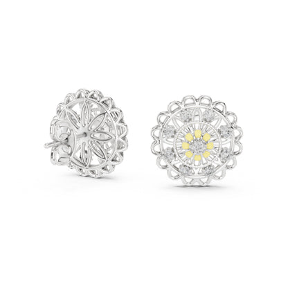 Round Stud Lab Grown Diamond Earrings