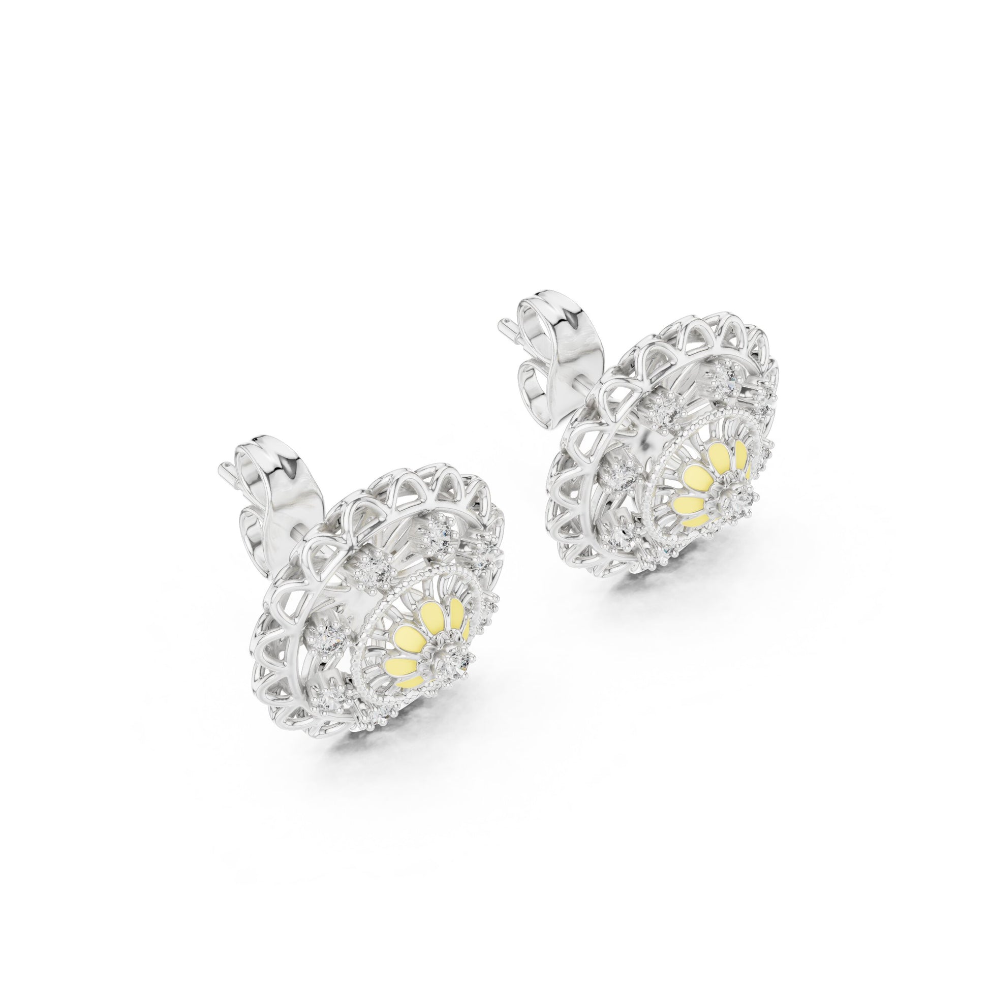 Round Stud Lab Grown Diamond Earrings