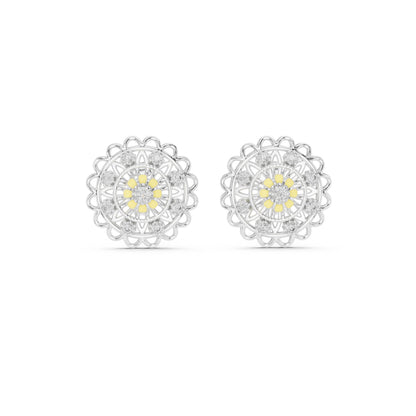 Round Stud Lab Grown Diamond Earrings