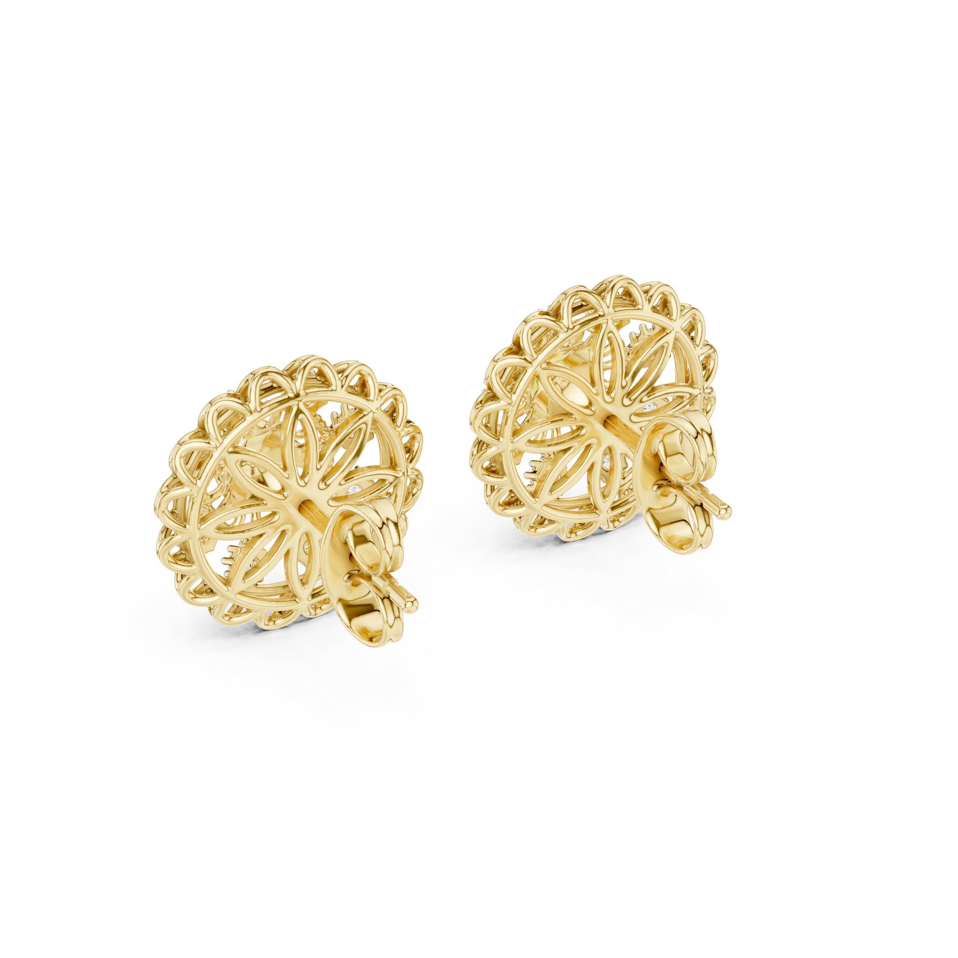 Round Stud Lab Grown Diamond Earrings