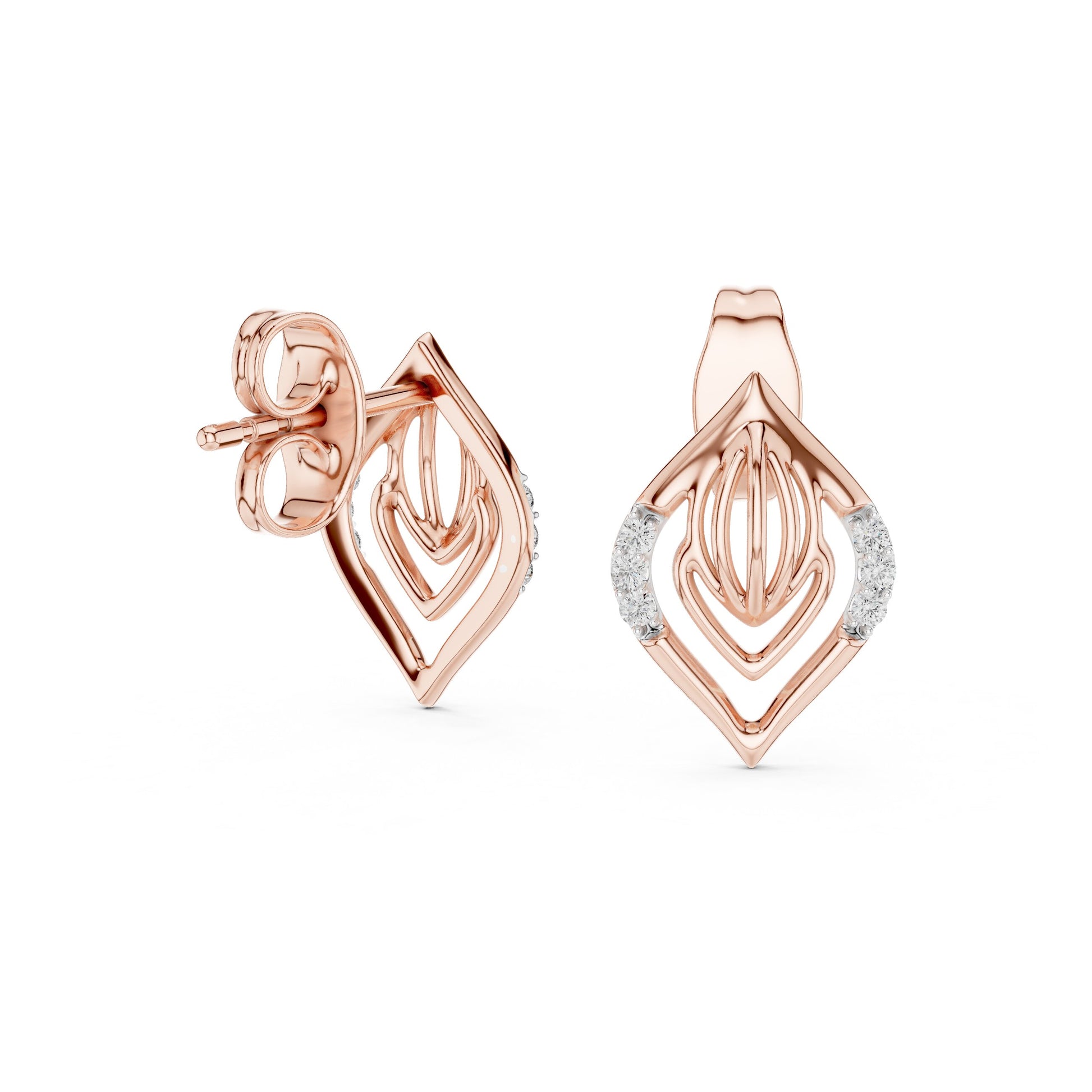 Mixed Shape Lab Grown Diamond Stud Earrings