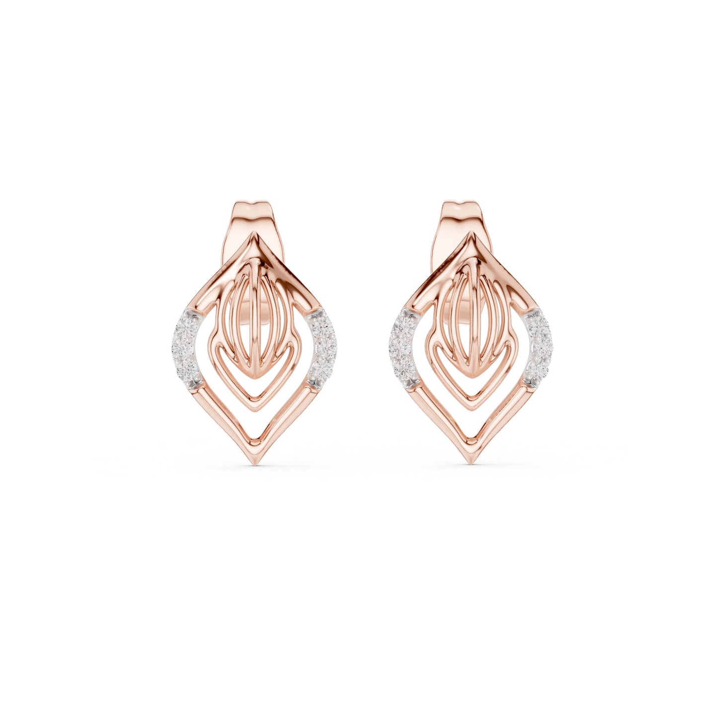 Mixed Shape Lab Grown Diamond Stud Earrings