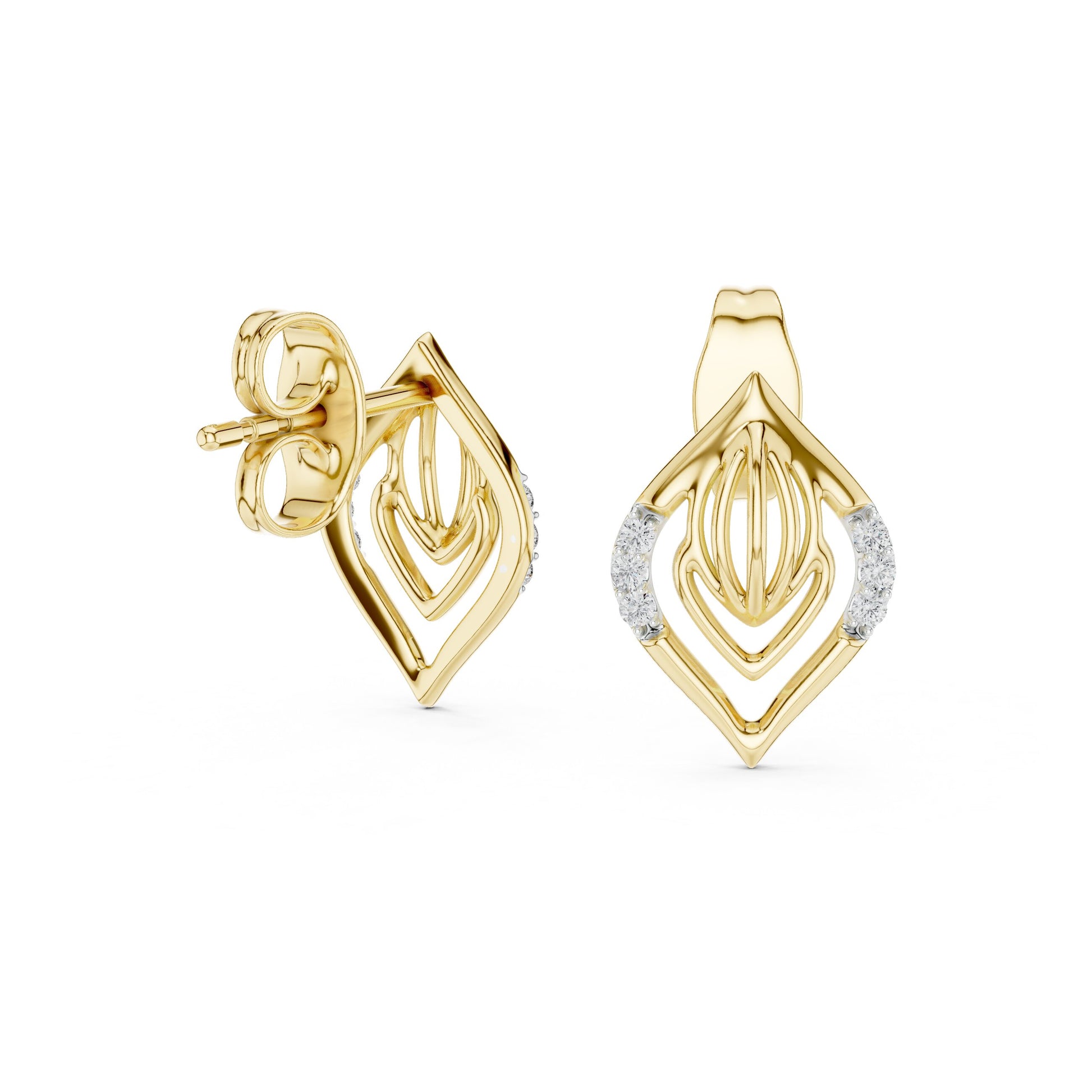 Mixed Shape Lab Grown Diamond Stud Earrings
