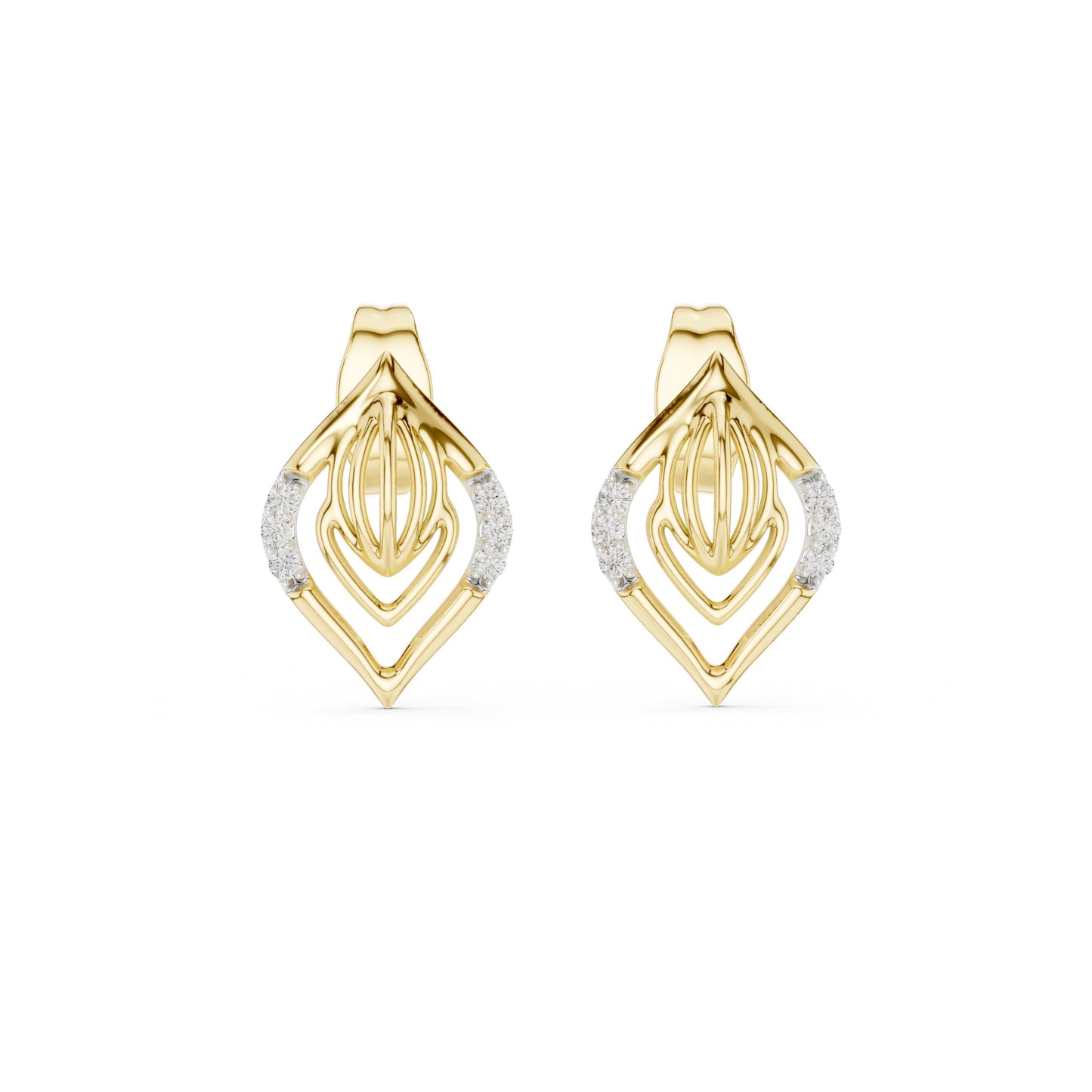 Mixed Shape Lab Grown Diamond Stud Earrings