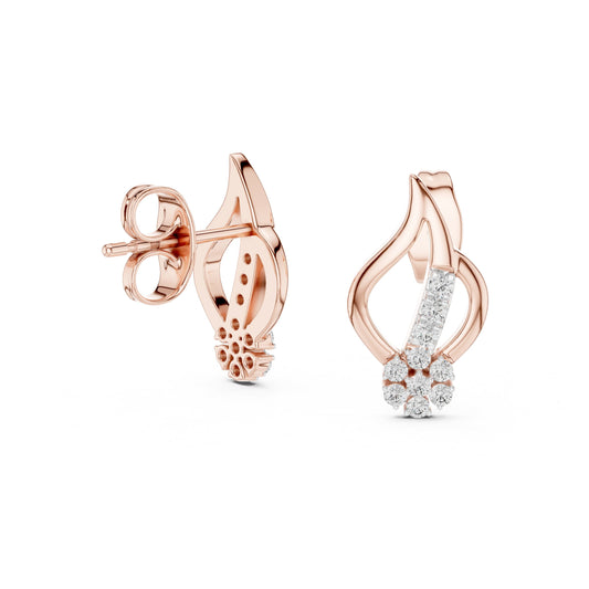 Round Drop Lab Grown Diamond Earrings