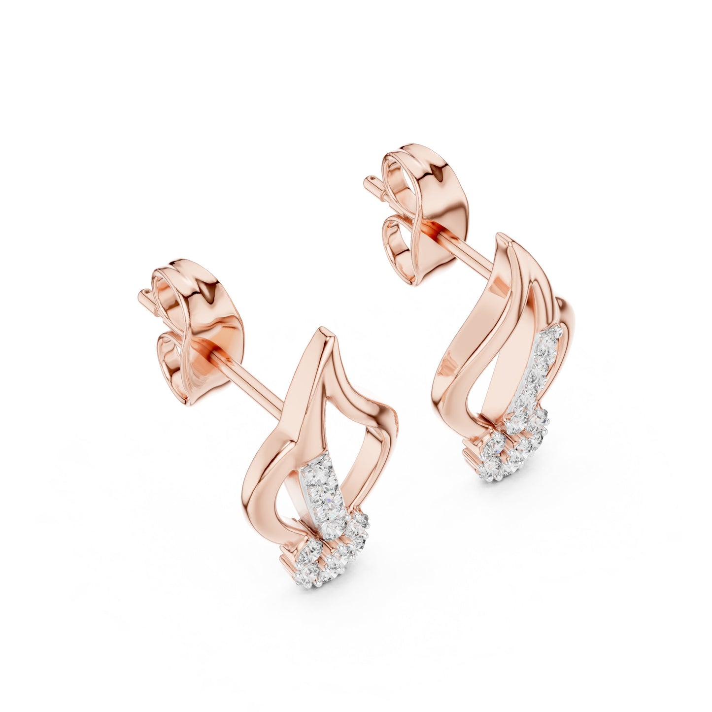 Round Drop Lab Grown Diamond Earrings