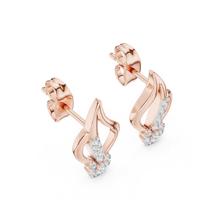 Round Drop Lab Grown Diamond Earrings