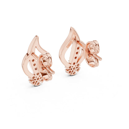Round Drop Lab Grown Diamond Earrings