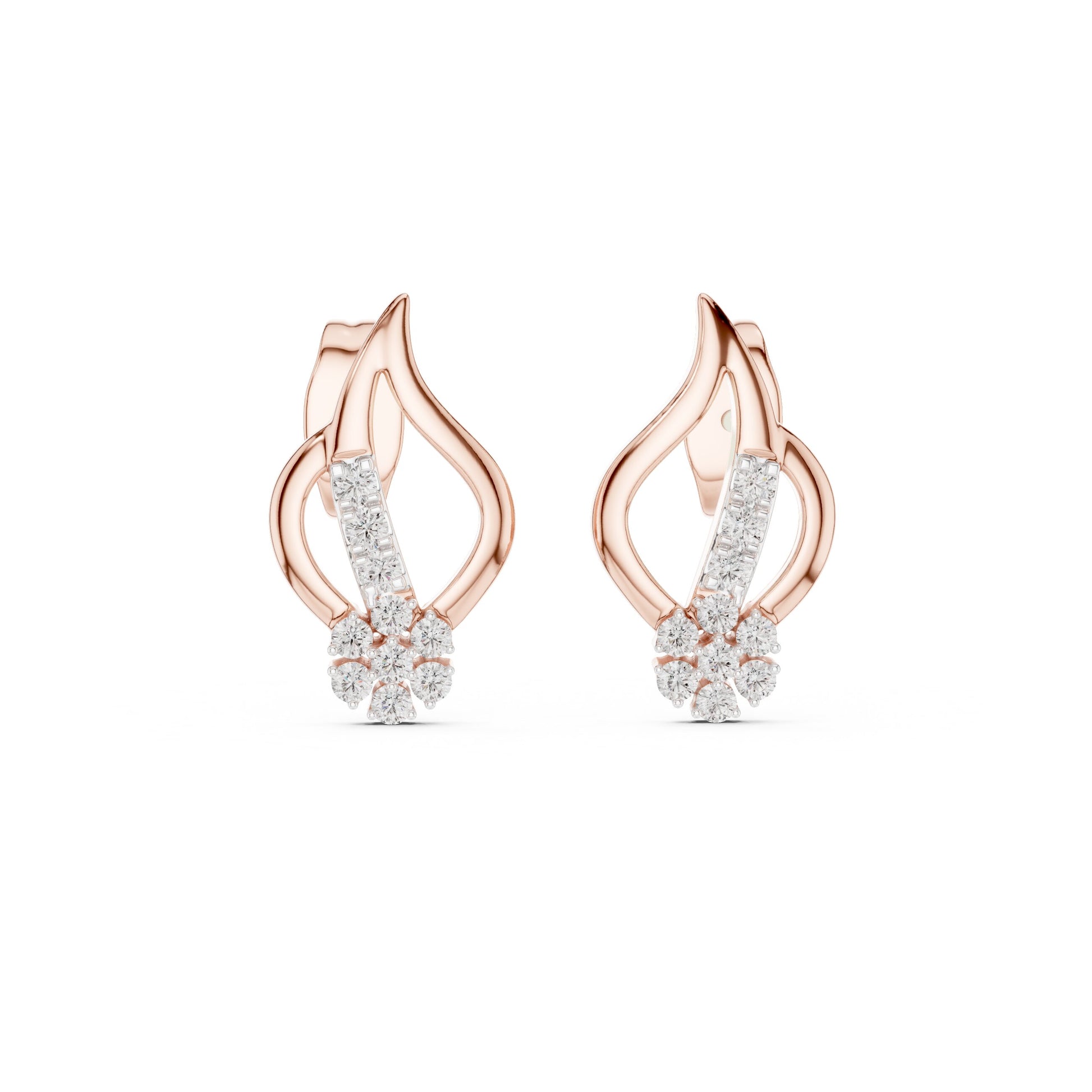 Round Drop Lab Grown Diamond Earrings