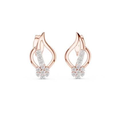 Round Drop Lab Grown Diamond Earrings