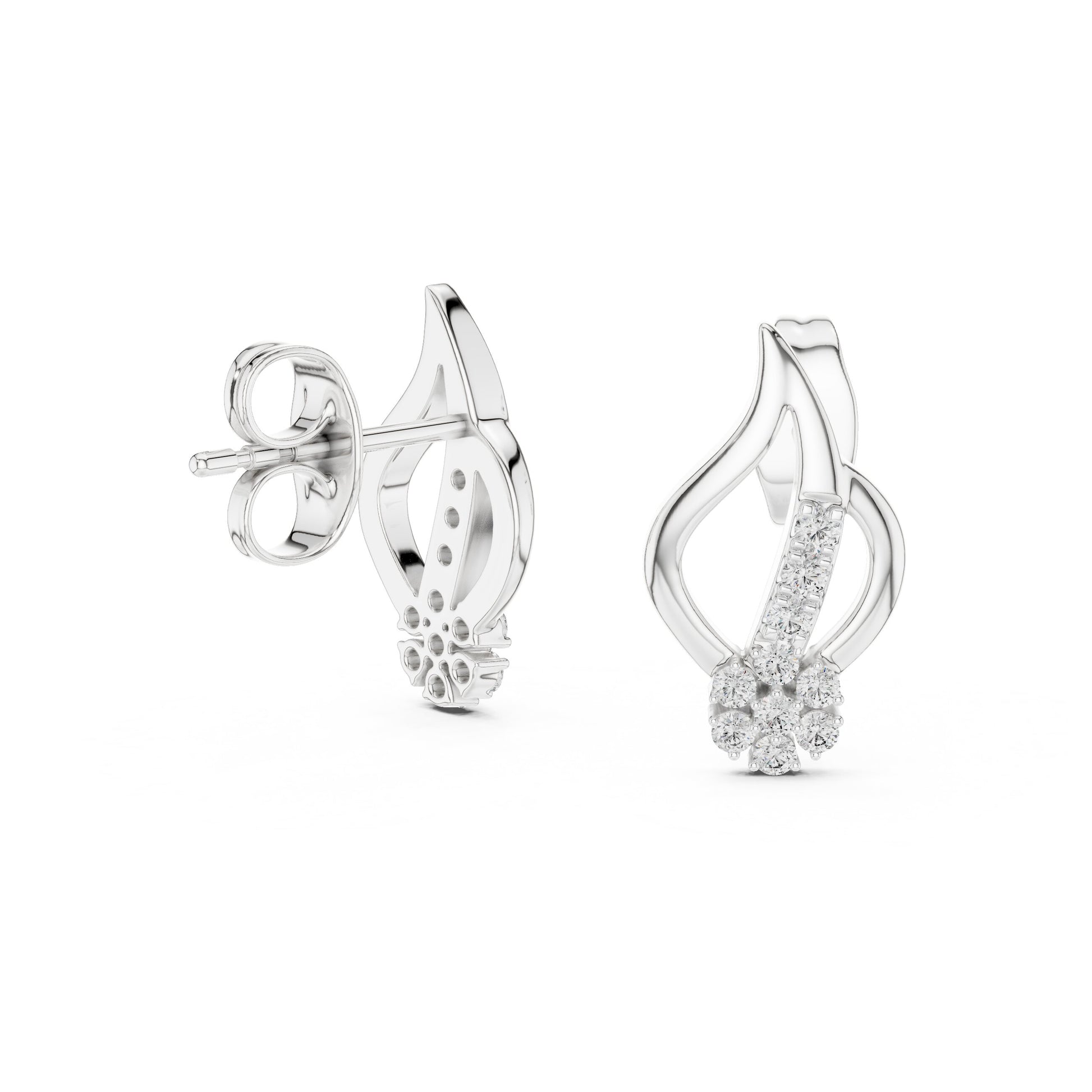 Round Drop Lab Grown Diamond Earrings