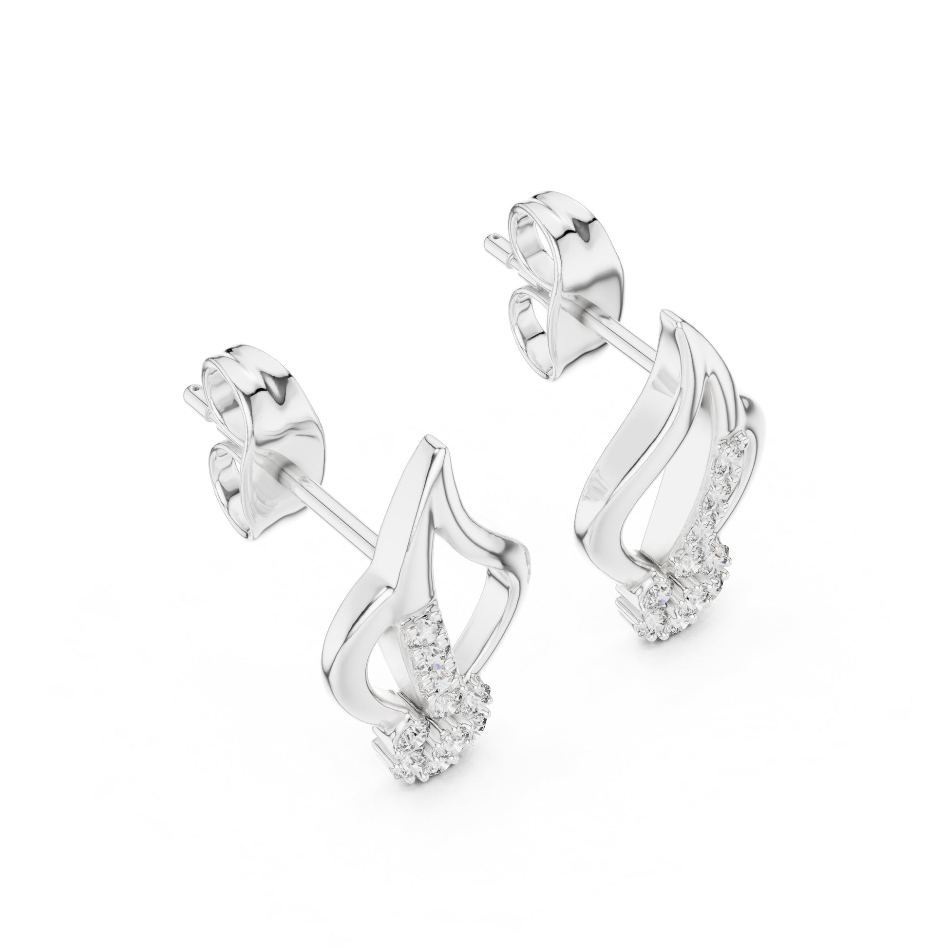 Round Drop Lab Grown Diamond Earrings