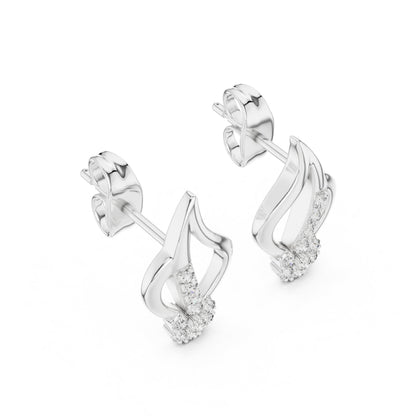 Round Drop Lab Grown Diamond Earrings