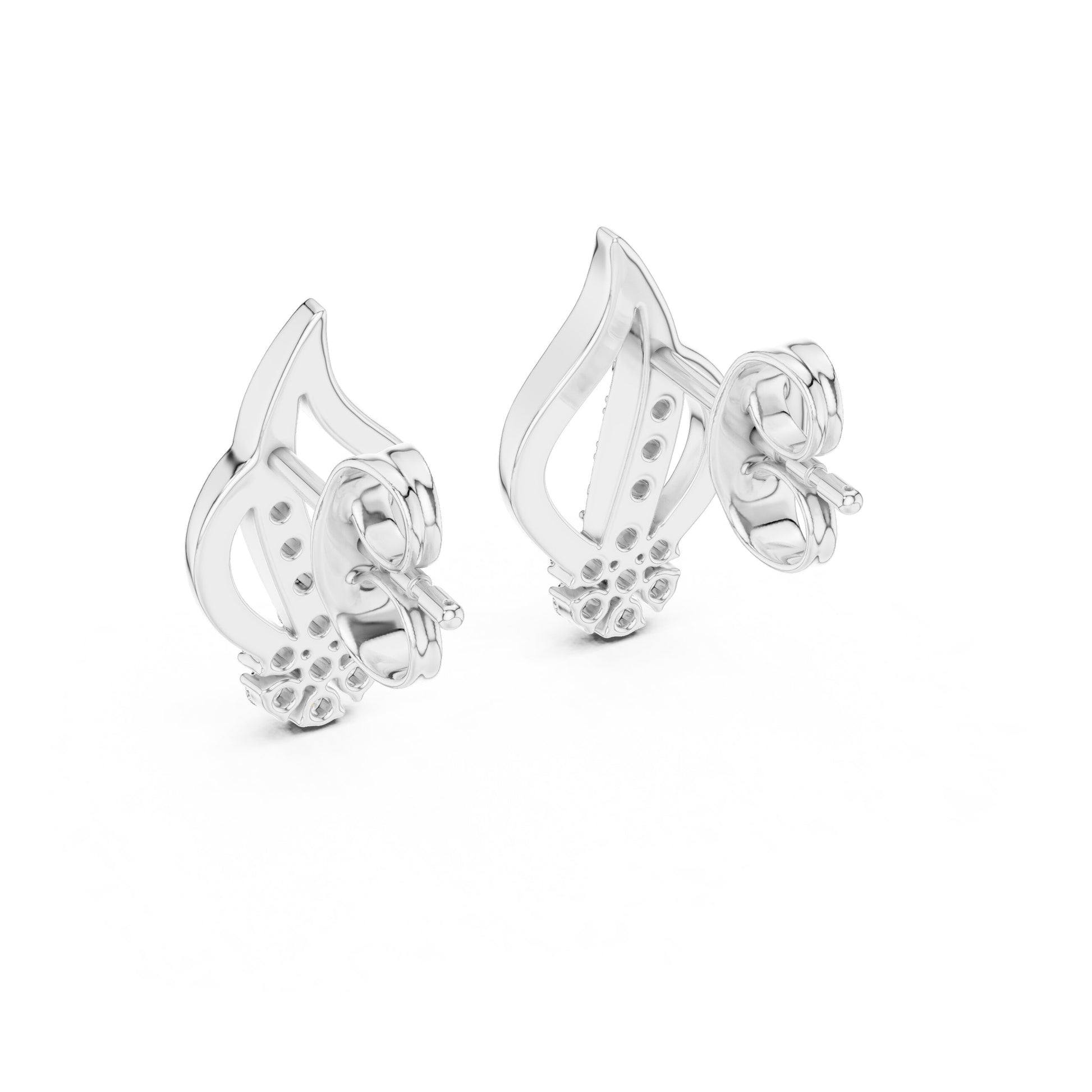 Round Drop Lab Grown Diamond Earrings