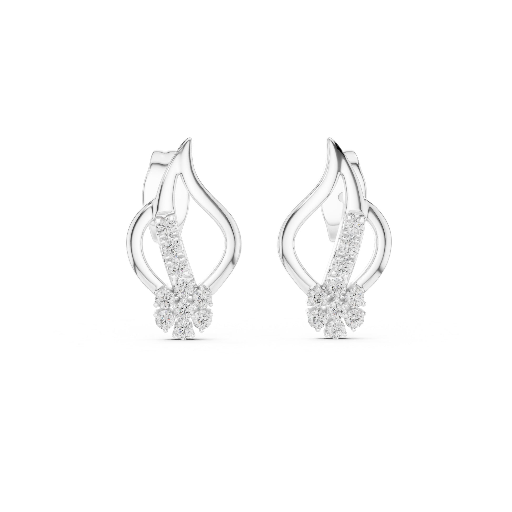 Round Drop Lab Grown Diamond Earrings