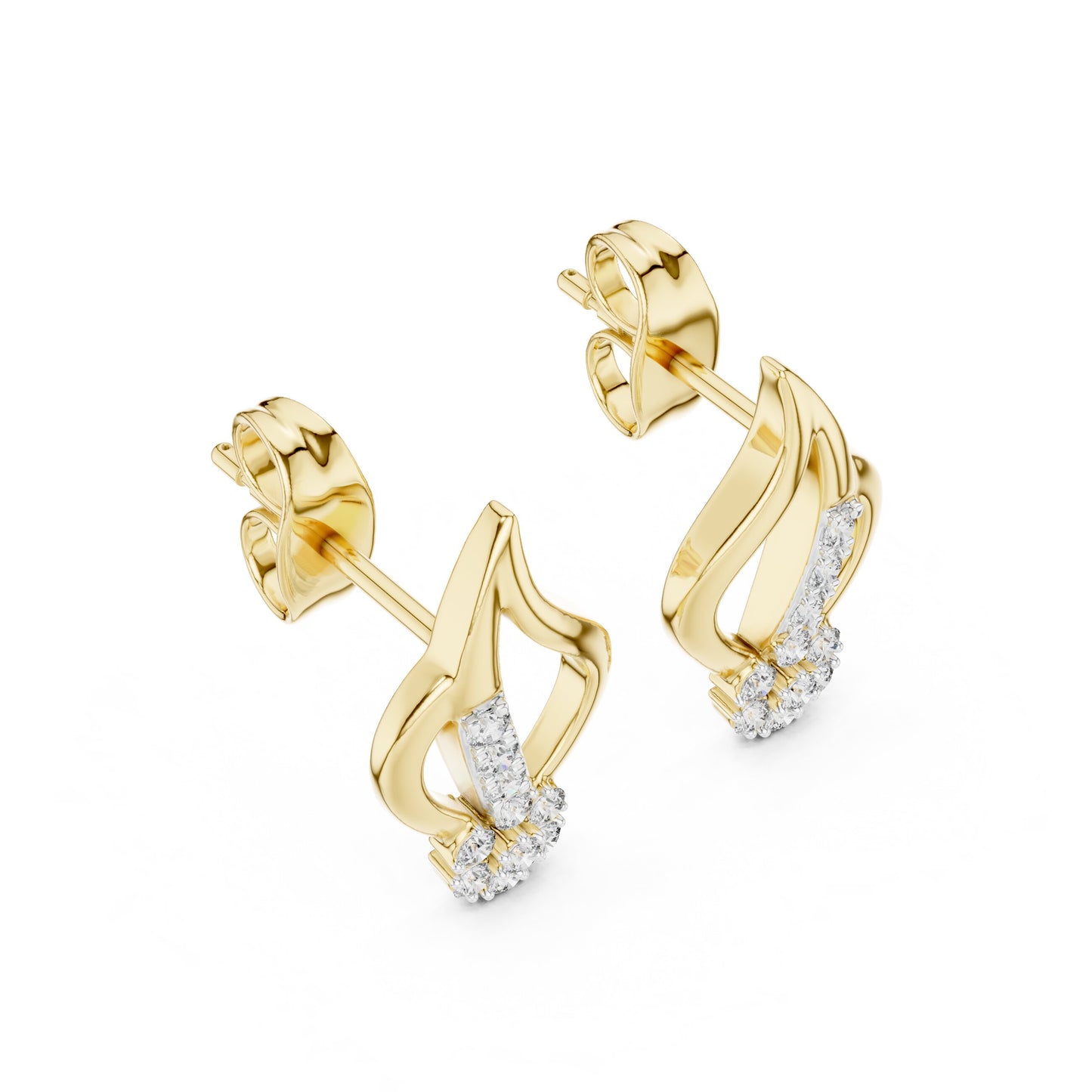 Round Drop Lab Grown Diamond Earrings