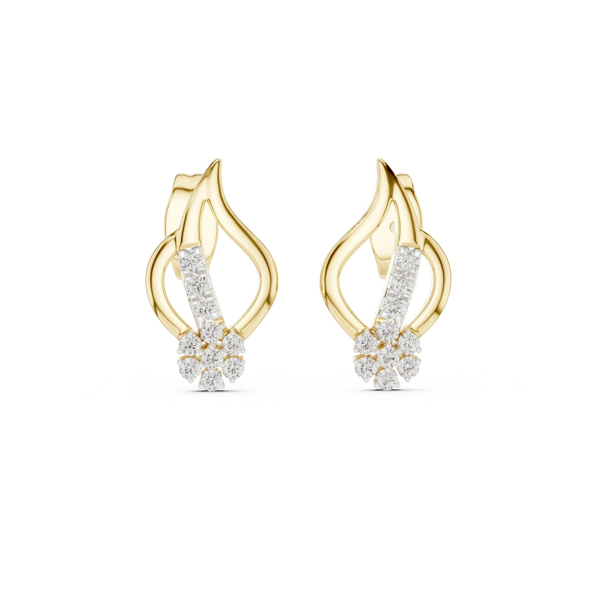 Round Drop Lab Grown Diamond Earrings