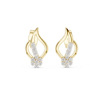 Round Drop Lab Grown Diamond Earrings
