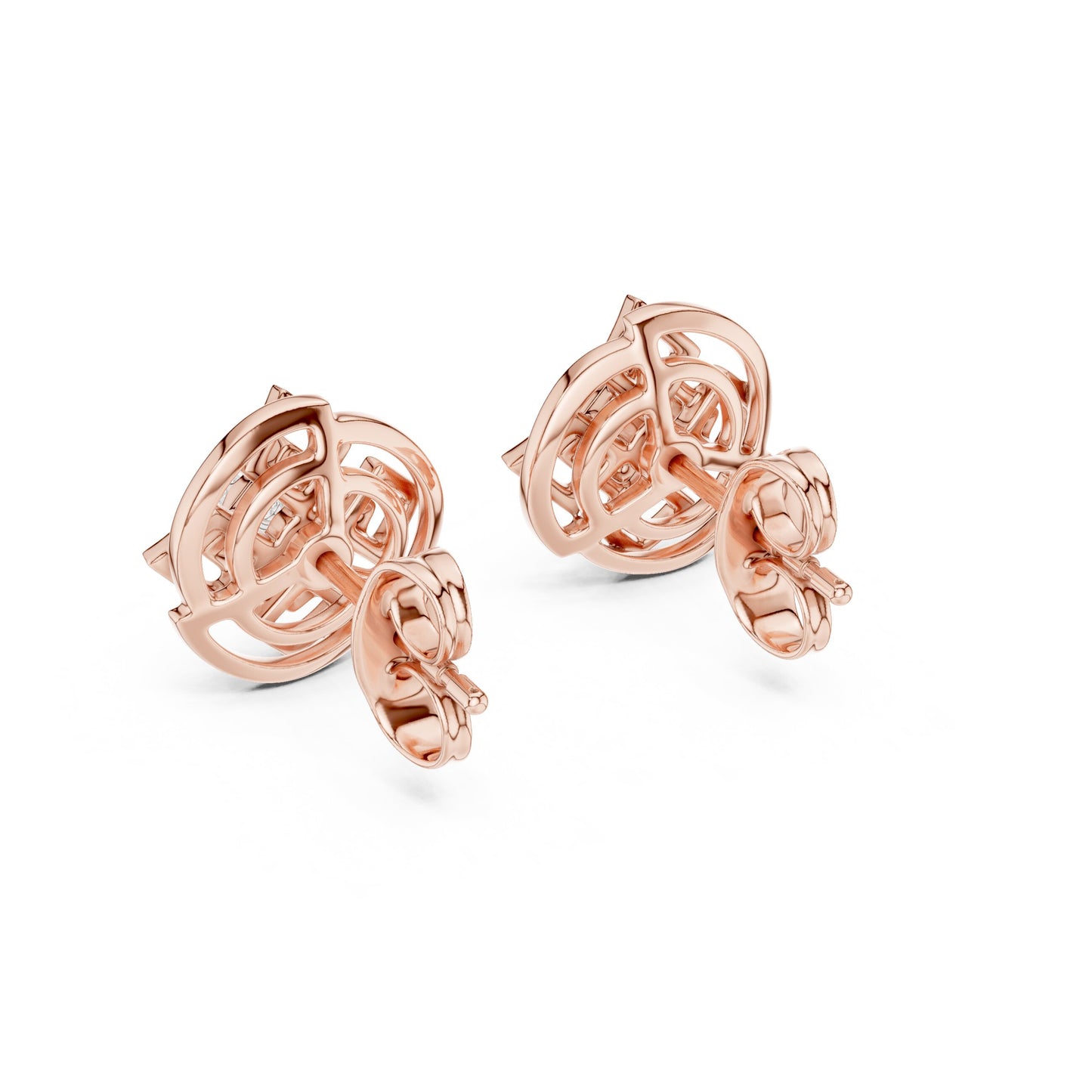 Round Stud Lab Grown Diamond Earrings