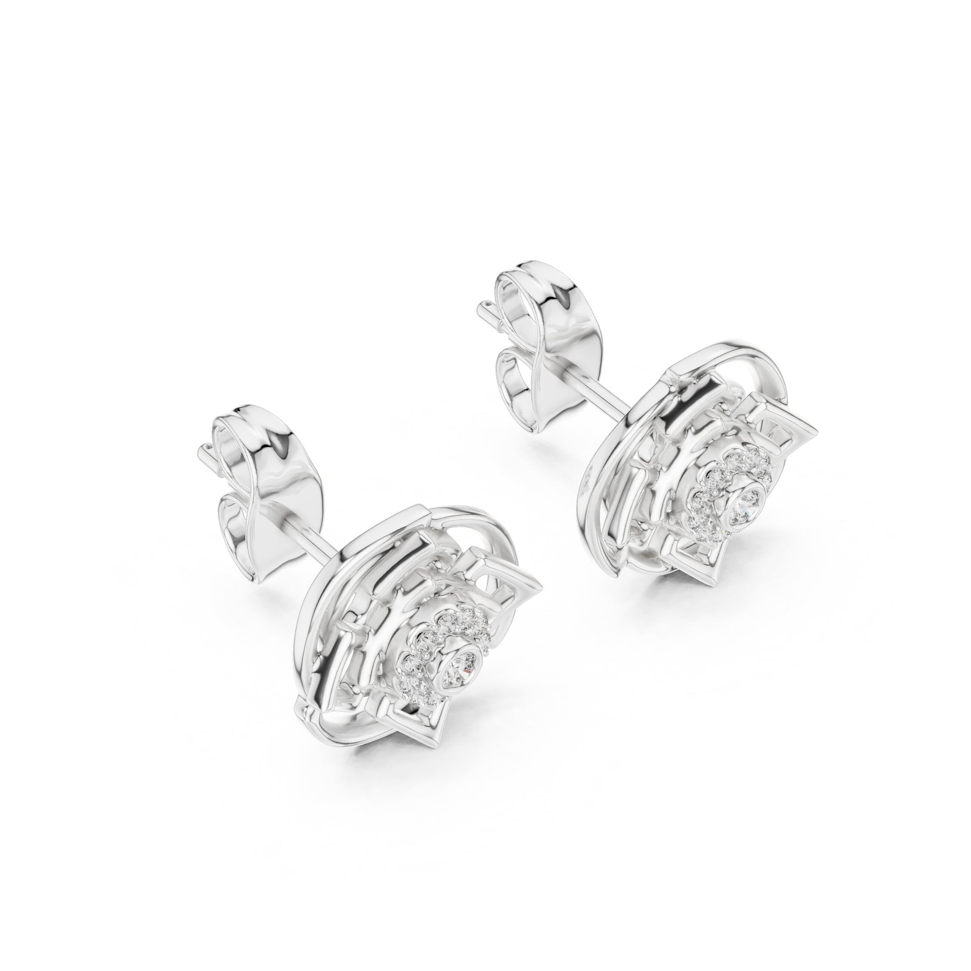 Round Stud Lab Grown Diamond Earrings