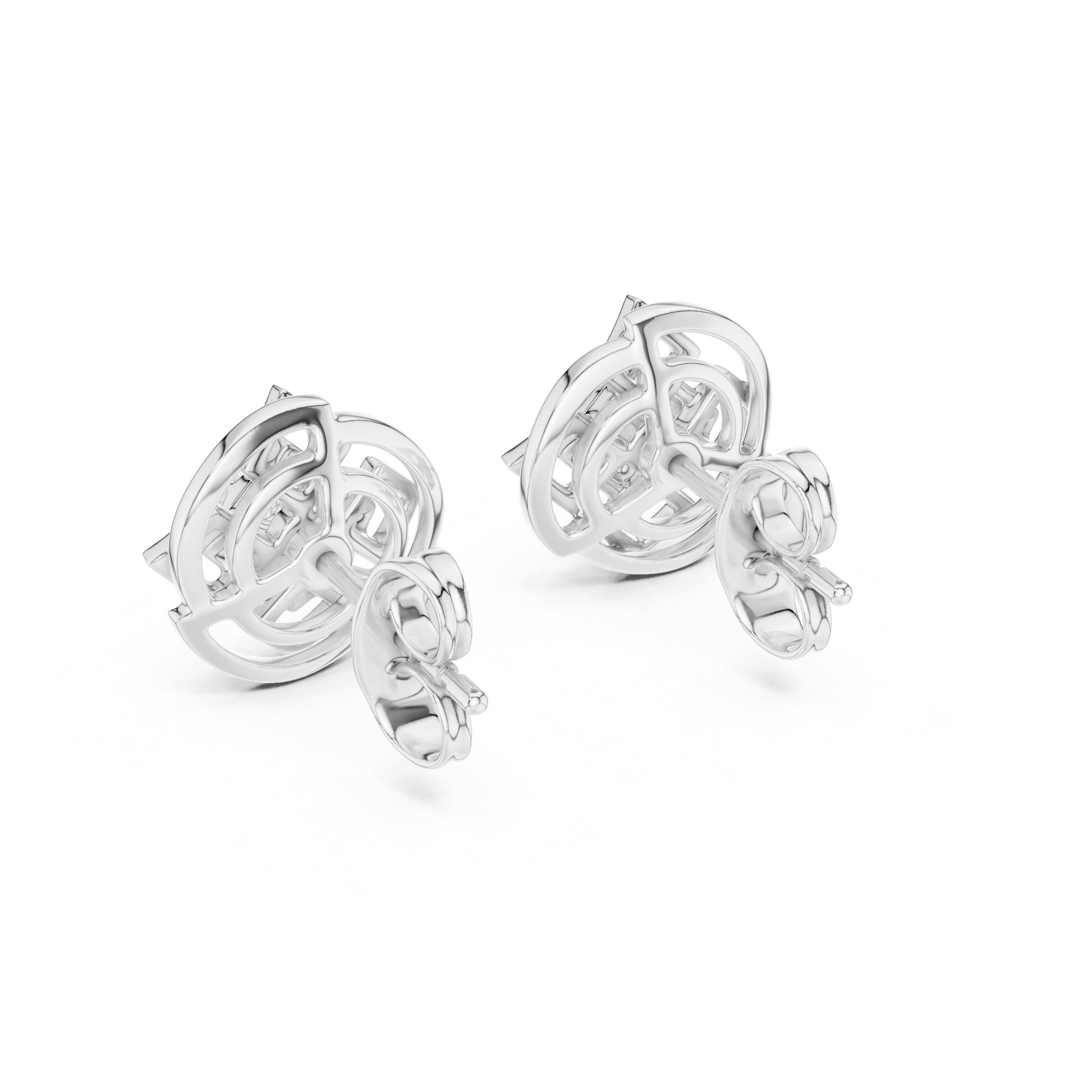 Round Stud Lab Grown Diamond Earrings