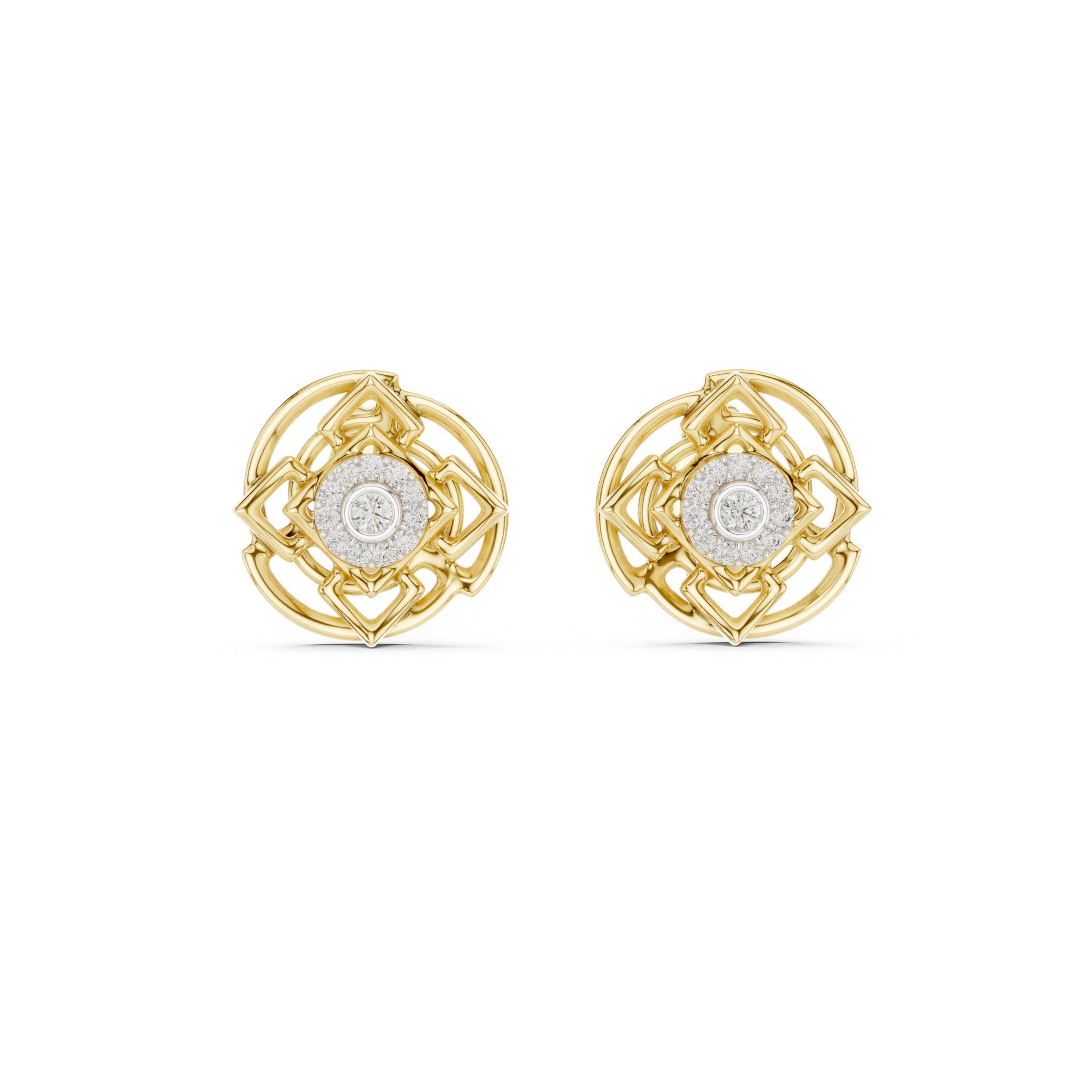Round Stud Lab Grown Diamond Earrings