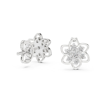 Round Cluster Lab Grown Diamond Earrings