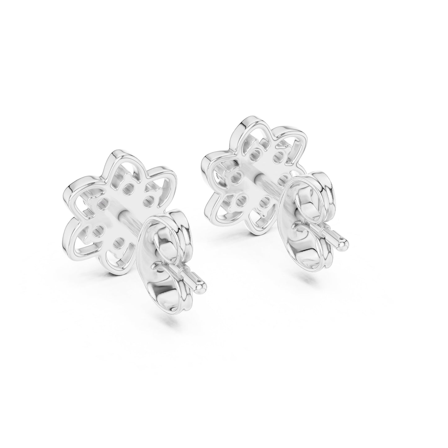 Round Cluster Lab Grown Diamond Earrings