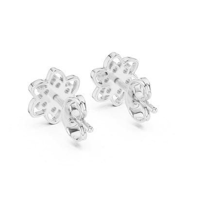 Round Cluster Lab Grown Diamond Earrings