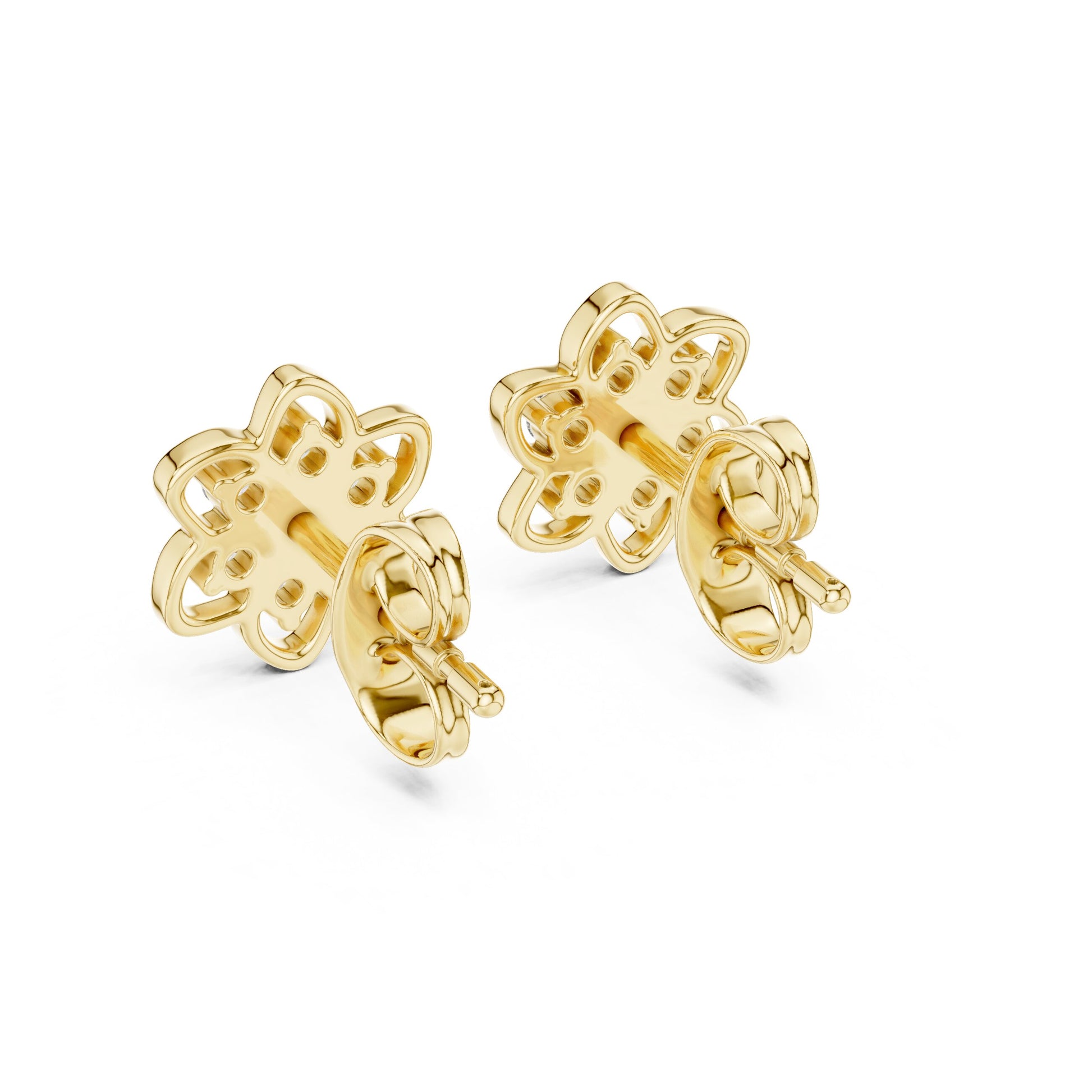 Round Cluster Lab Grown Diamond Earrings