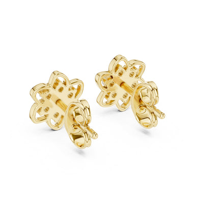 Round Cluster Lab Grown Diamond Earrings
