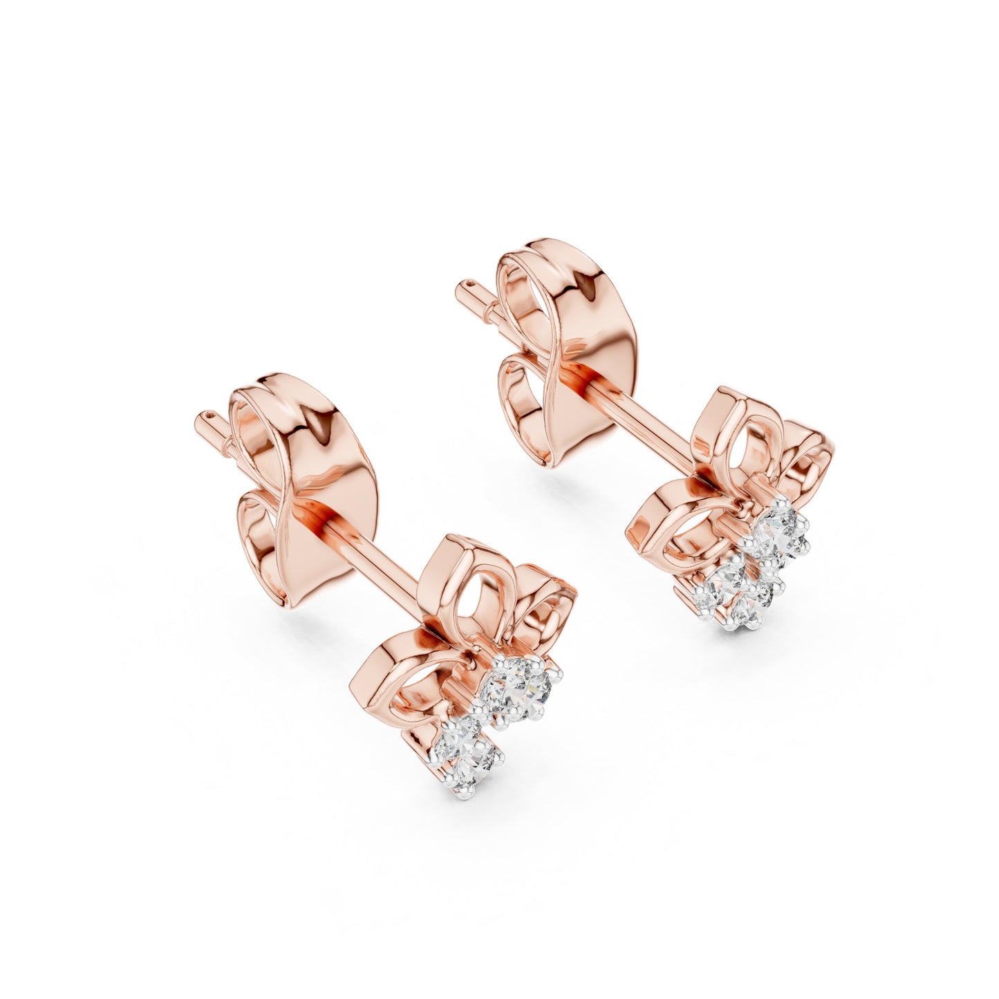 Round Stud Lab Grown Diamond Earrings