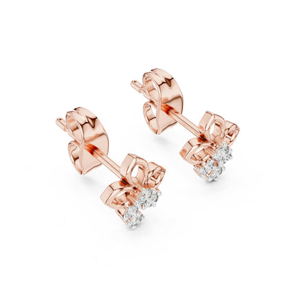 Round Stud Lab Grown Diamond Earrings