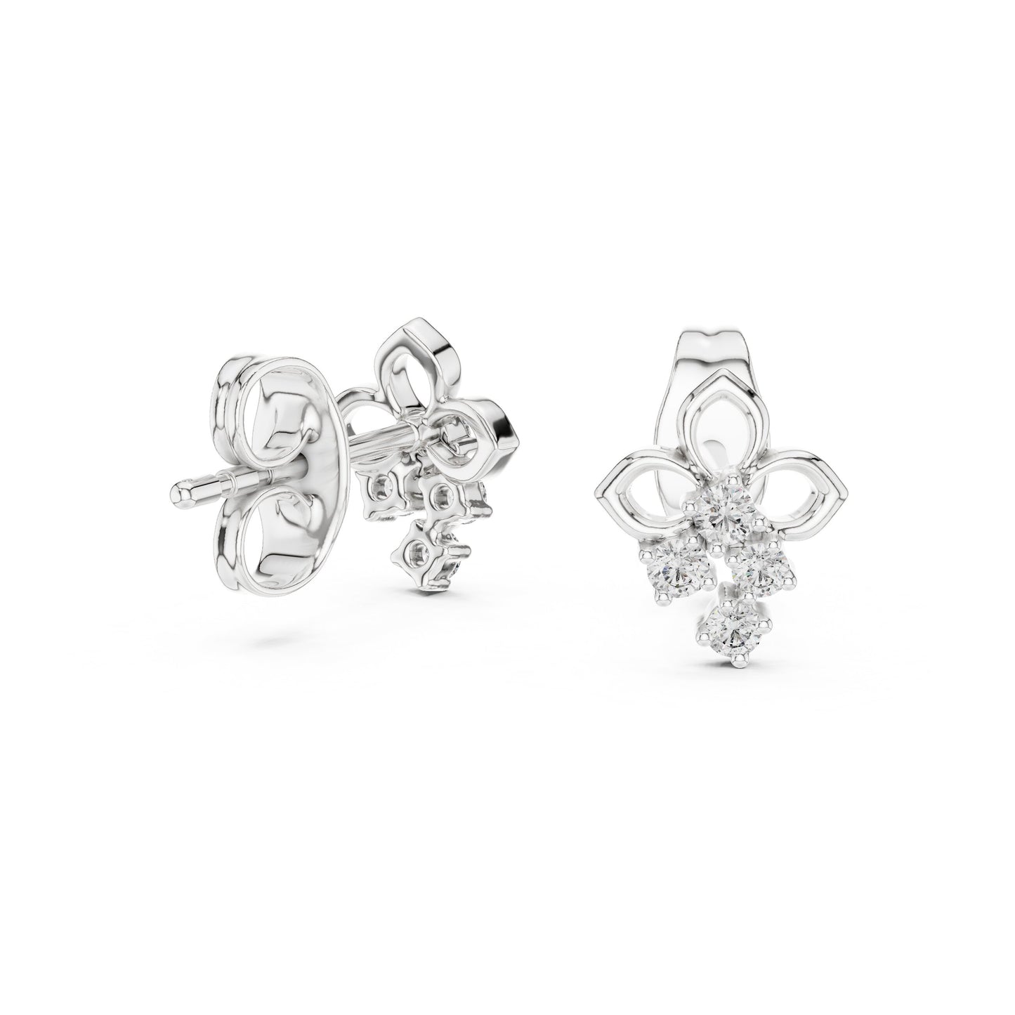 Round Stud Lab Grown Diamond Earrings